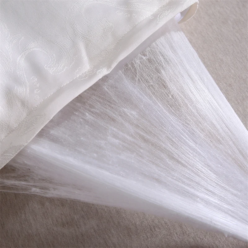 Luxury Mulberry Silk Quilt Comforter All Season Bed Blanket Jacquard 100% Silk Filling Quilts with 100% Cotton Cover Queen Duvet