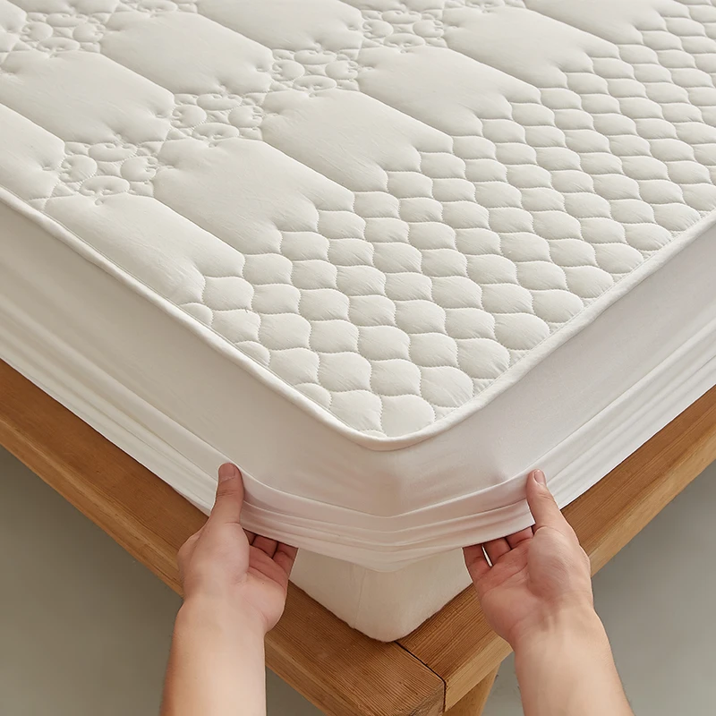 WASART King Size Double Bed Quilted Waterproof Mattress Protector Cover Elastic Fitted Sheet Protection Pad Thick Bedspread 150