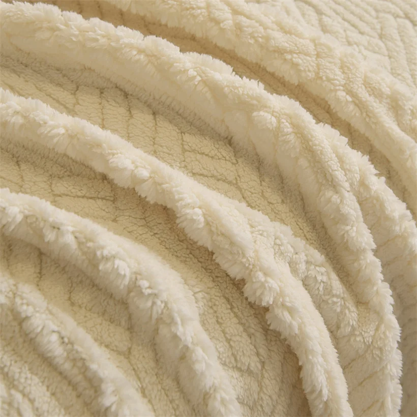 Wave Striped Sofa Cover Thicken Plush Velvet Sofa Towel Covers Ultra Soft Non-slip Couch Slipcovers Sofa Mat for Living Room