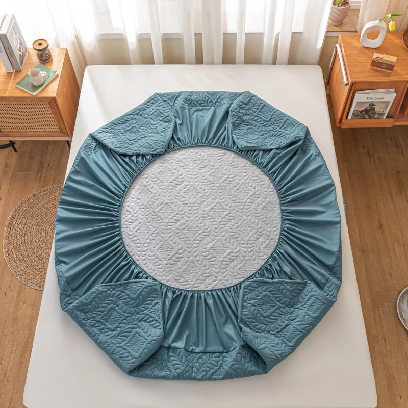 Waterproof Fitted Sheet Quilted Mattress Cover Mattress Protector for Home Hotel Twin Full Quuen King 160x200 140x200 Bed Cover
