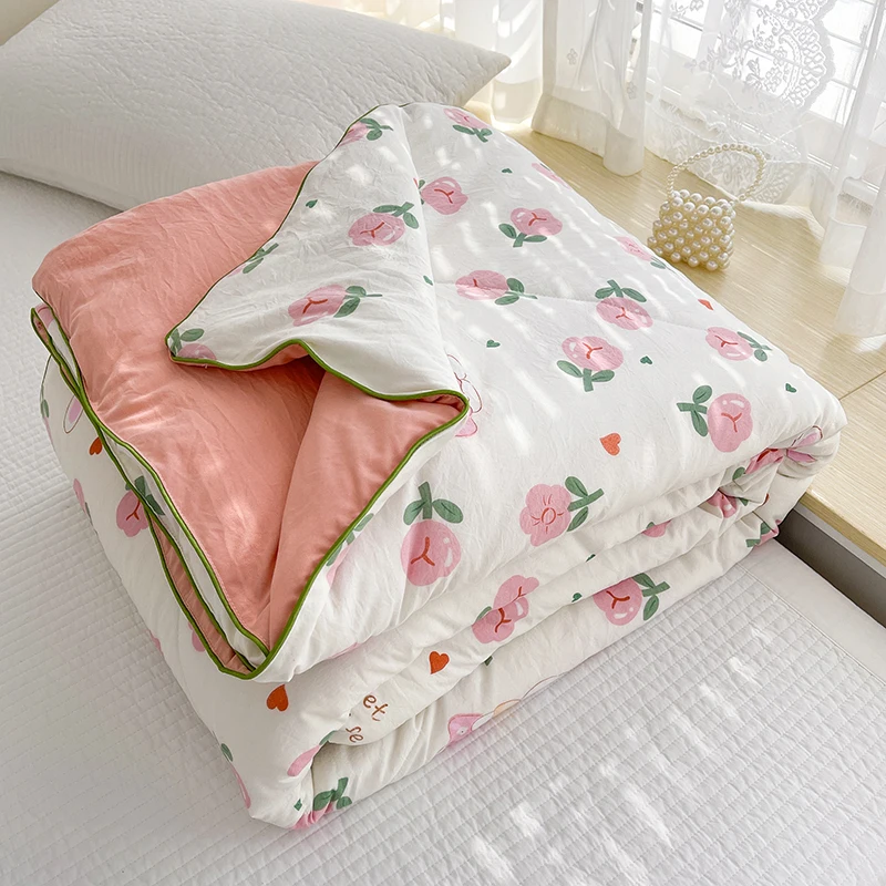 Summer Soy Fiber Thin Quilt Comforter Soft Air Conditioning Quilt/Duvet/Blanket Bed Duvets 150x200 200x230 Machine Washable